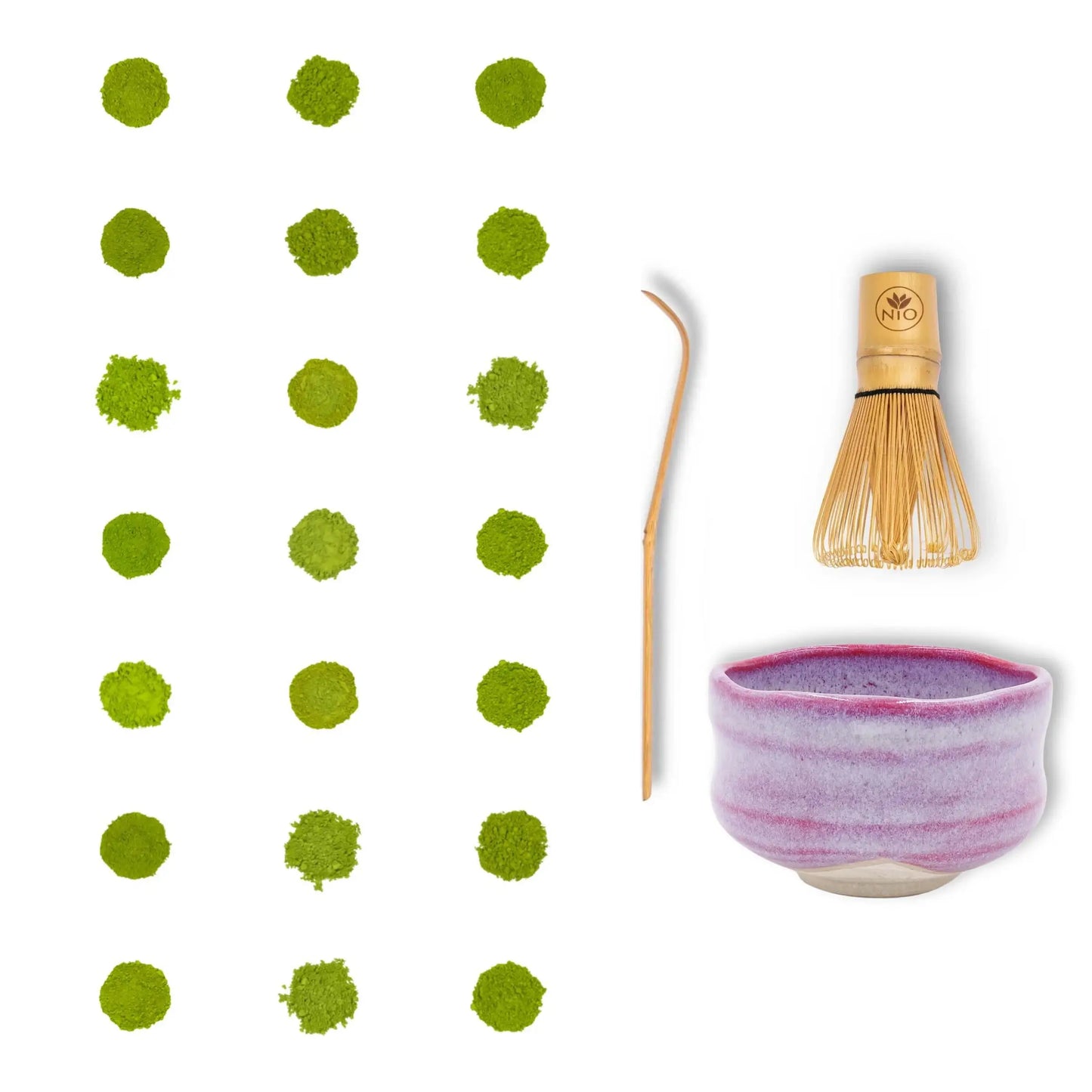 Pacchetto Degustazione Di Tè Matcha Da 21 Campioni Con Frullino Per Tè Matcha E Ciotola Matcha