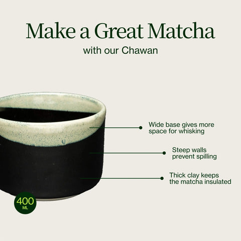 Bol à thé noir Chawan