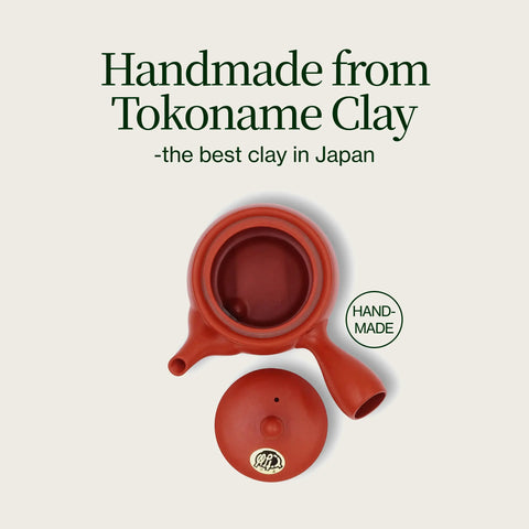 Théière japonaise en argile rouge
